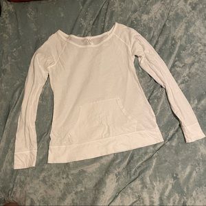 GapFit Shirt Long Sleeve With Front Pocket White